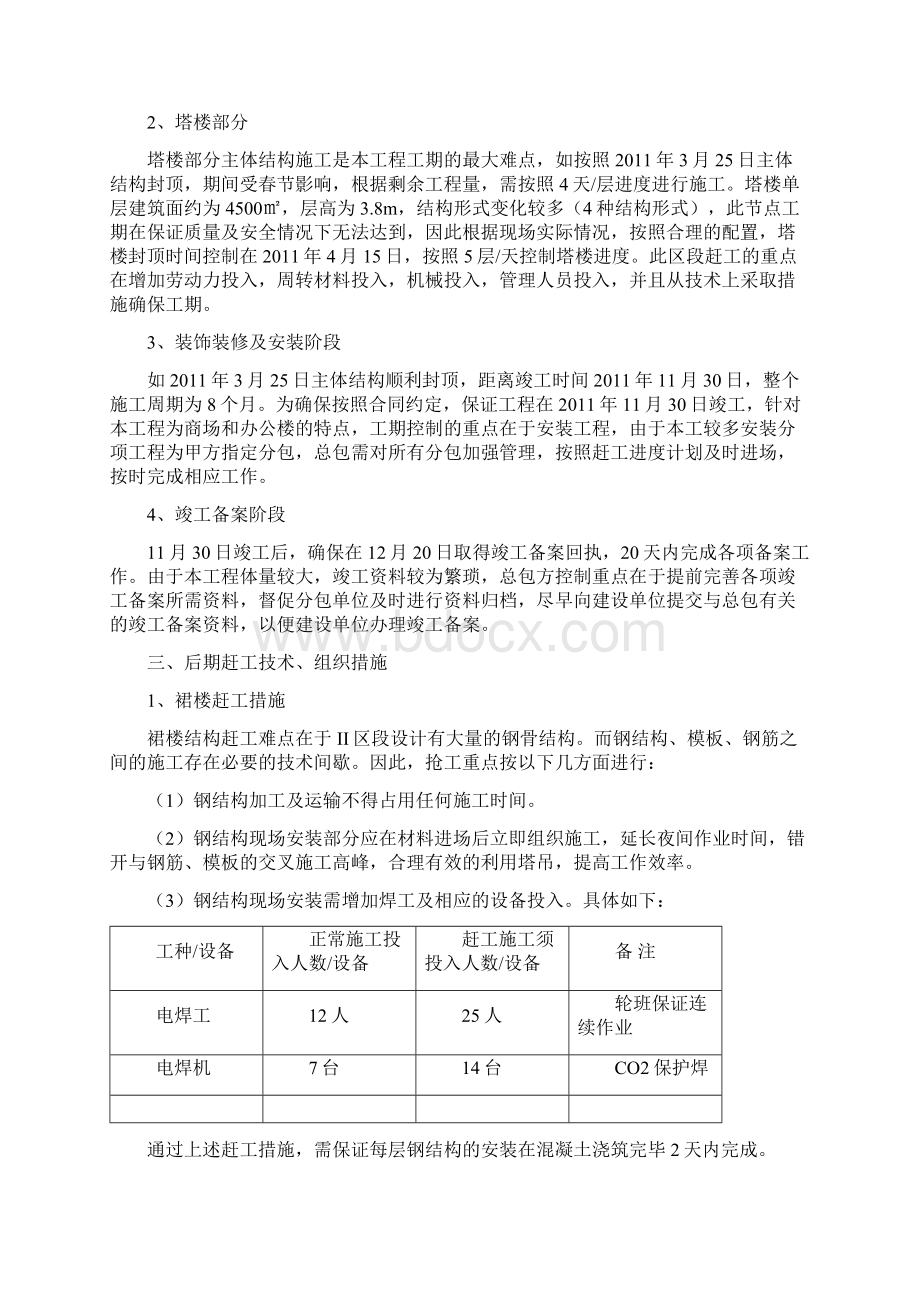 工程赶工期施工方案Word文档下载推荐.docx_第3页