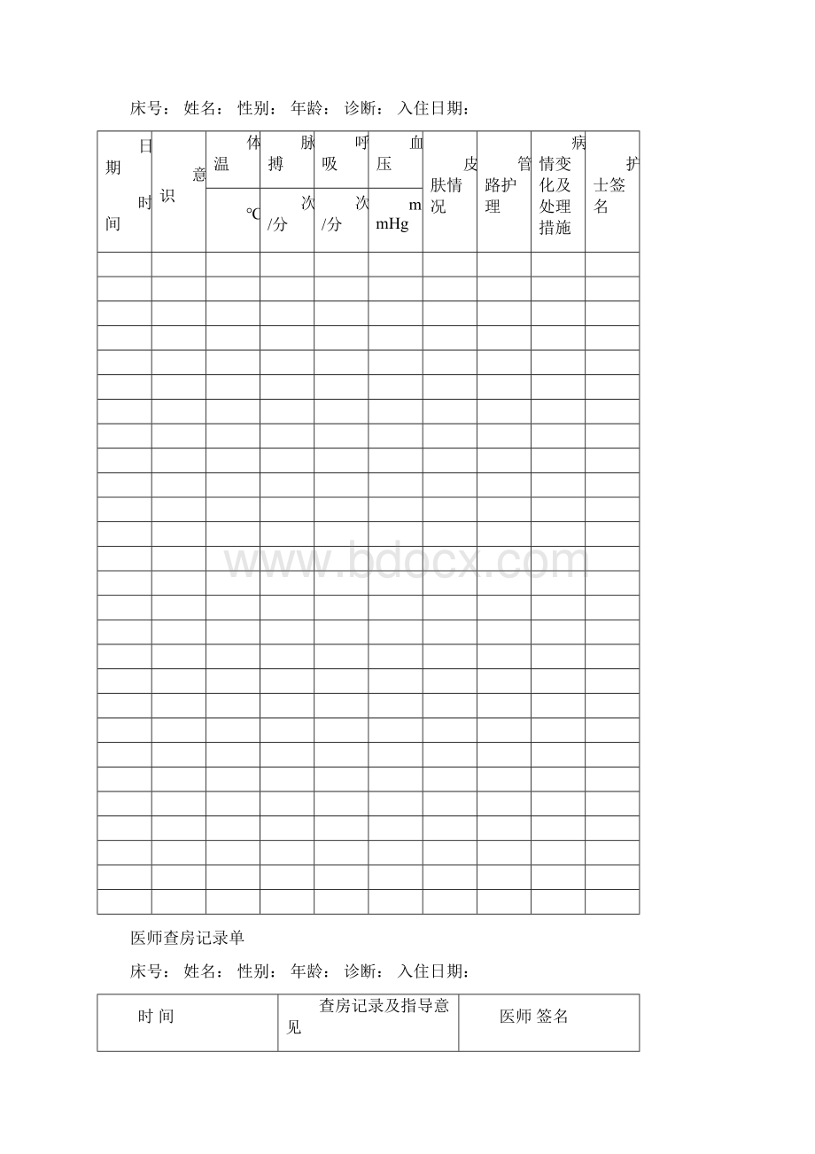 养老院健康档案表格汇编.docx_第3页