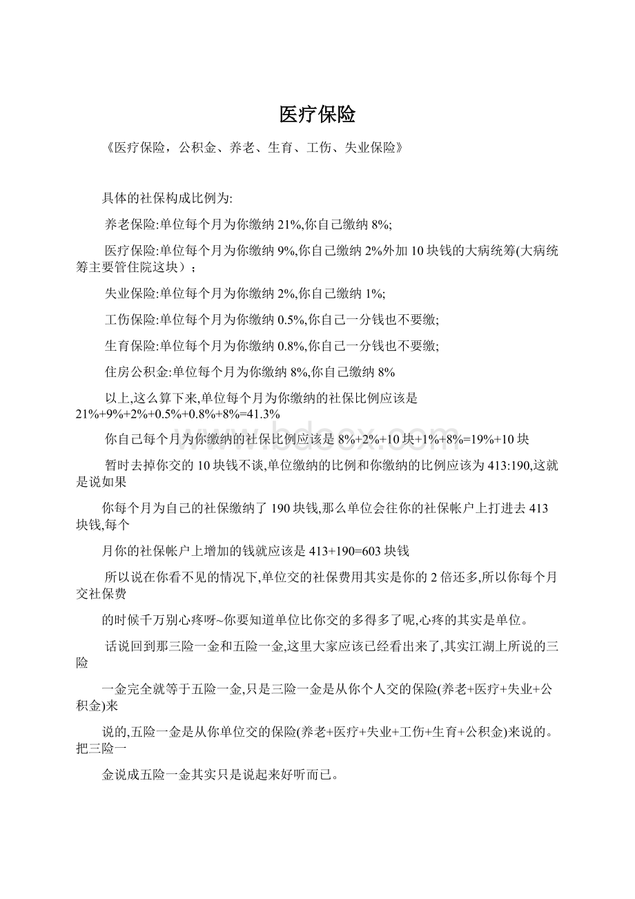 医疗保险文档格式.docx