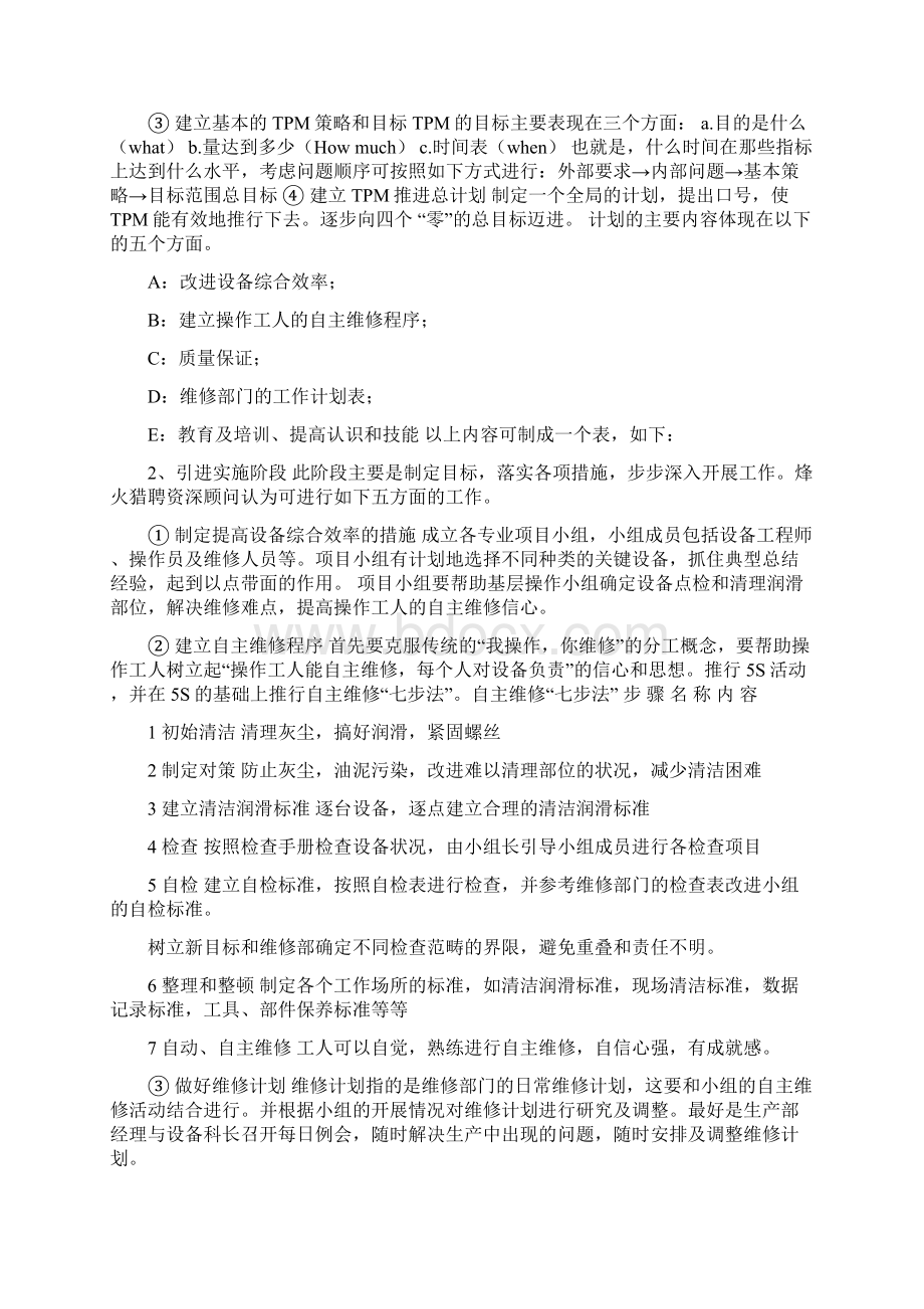 浅谈设备维修体系Word文档下载推荐.docx_第3页