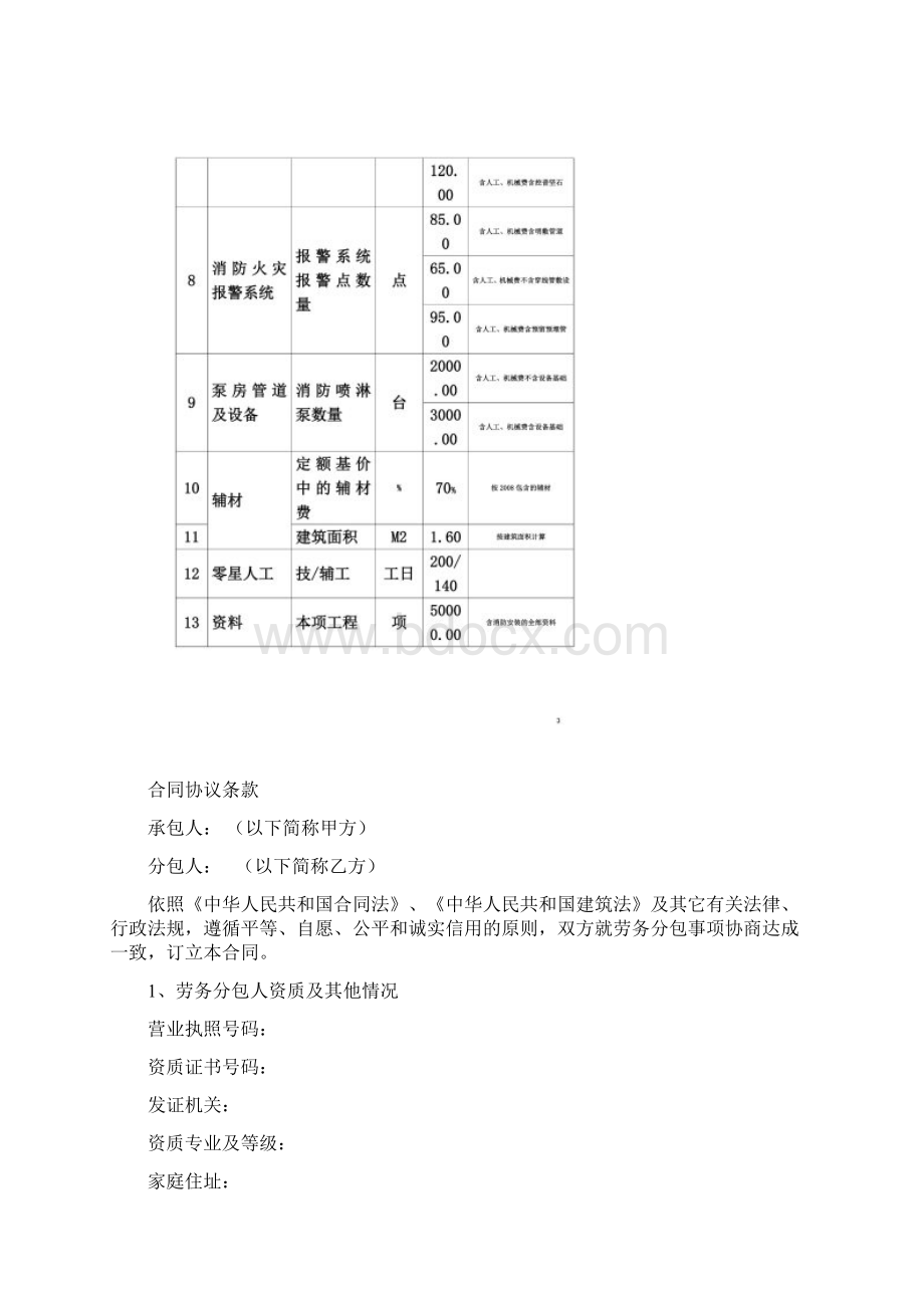 消防工程施工劳务报价说明.docx_第2页