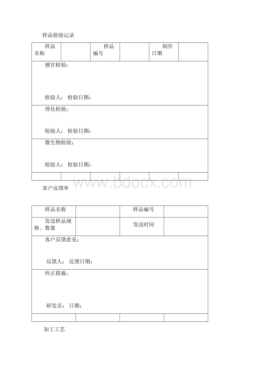 食品企业研发部表格.docx_第3页