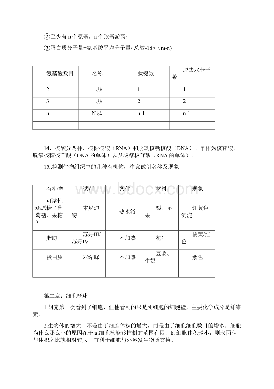 最新浙科版生物必修一知识点整理Word下载.docx_第3页