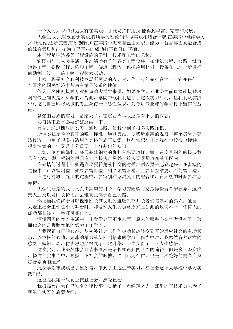 工地实习总结 工地实习心得体会.docx_第2页