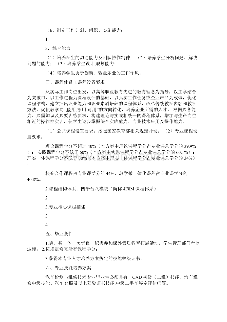 汽车车身修复人才培养方案.docx_第2页