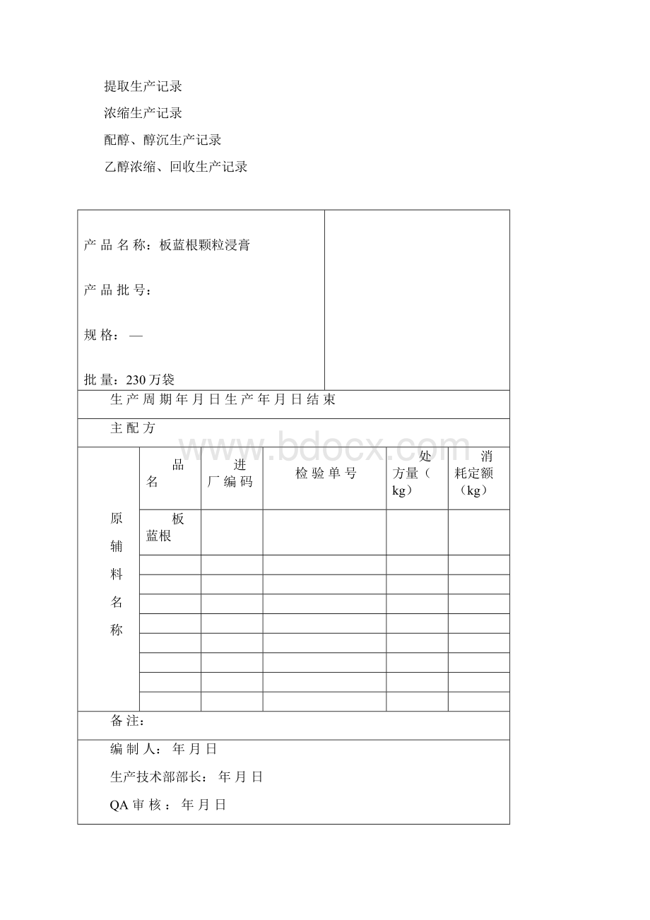 板蓝根颗粒生产记录.docx_第2页