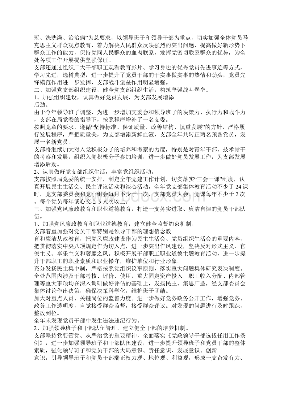 XX年度党支部工作总结文档格式.docx_第2页