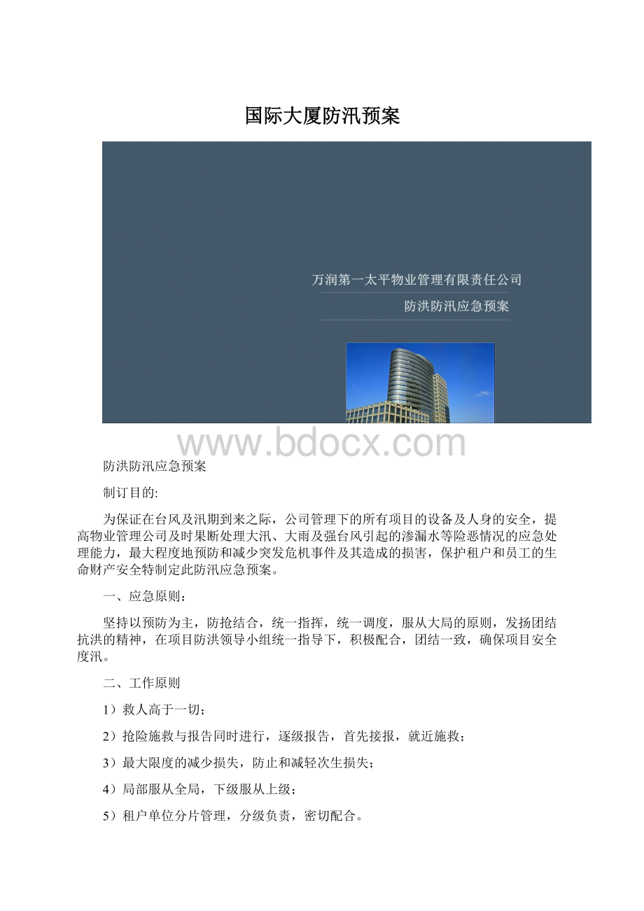 国际大厦防汛预案.docx_第1页