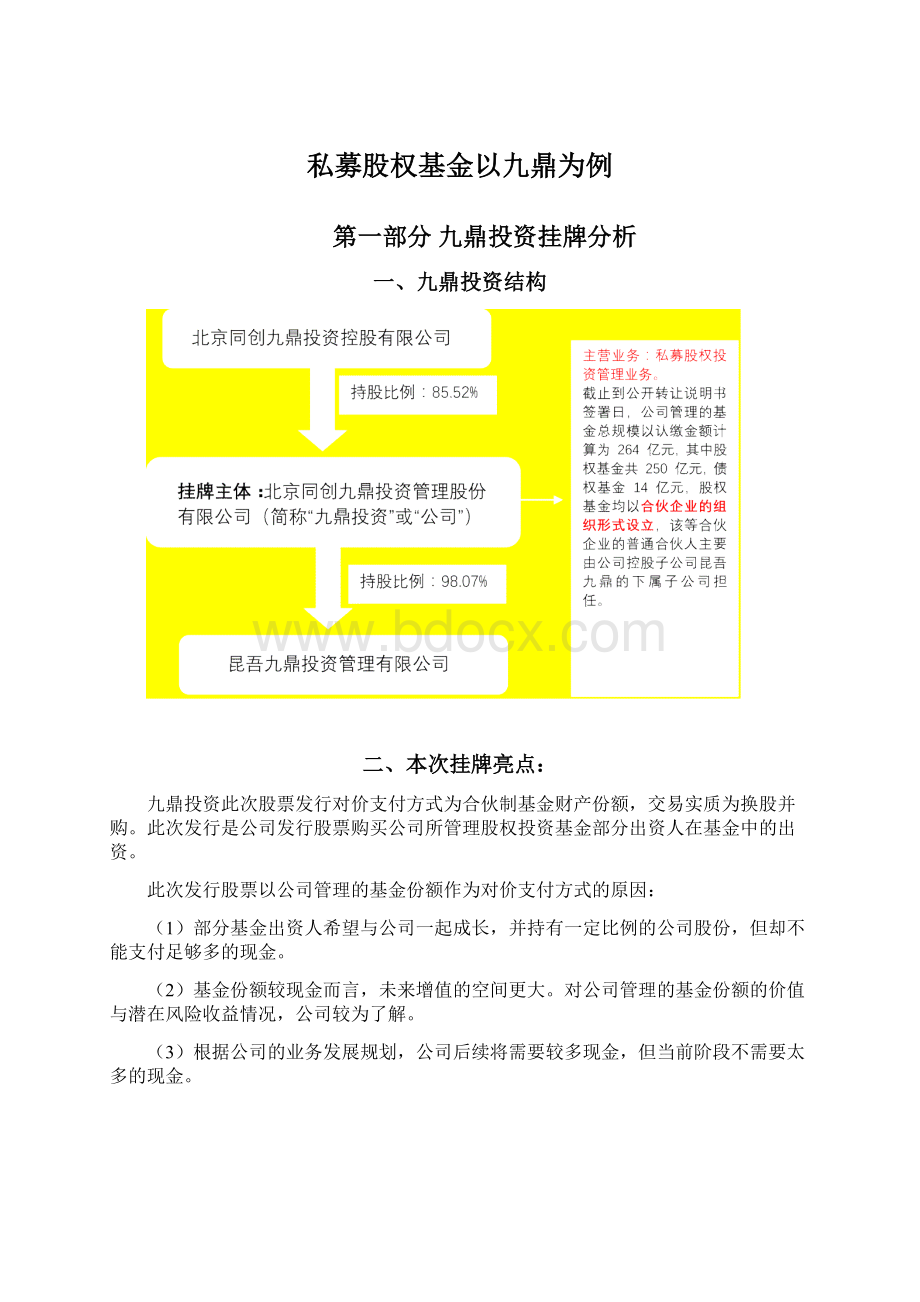 私募股权基金以九鼎为例.docx_第1页