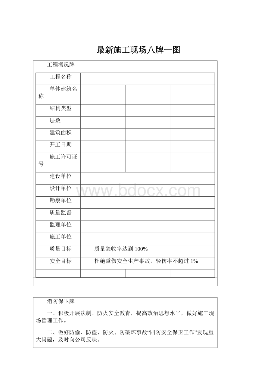 最新施工现场八牌一图.docx