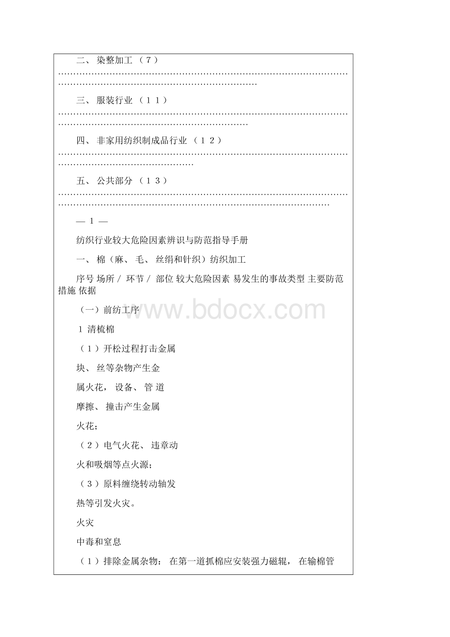 纺织行业较大危险因素辨识Word下载.docx_第2页