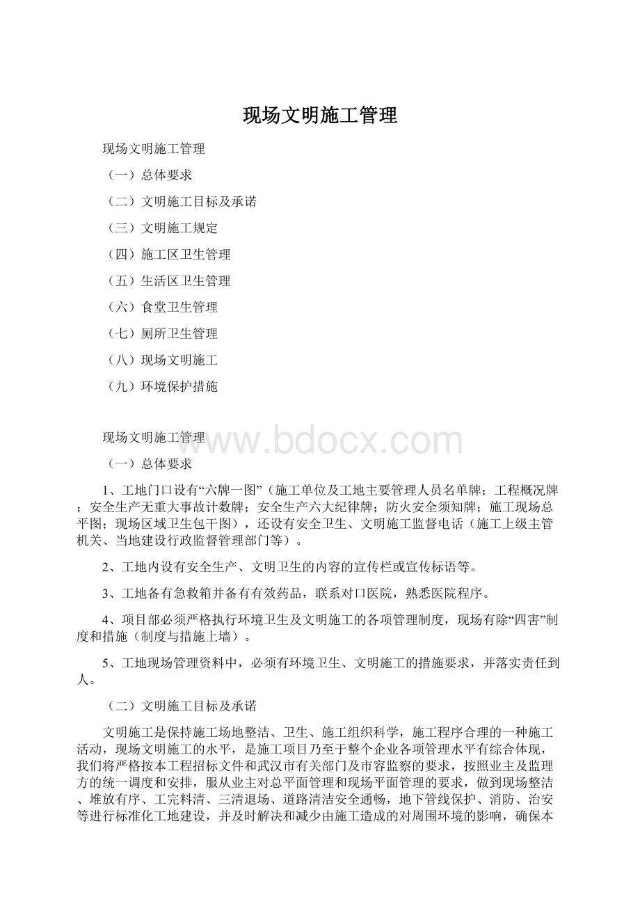 现场文明施工管理Word格式文档下载.docx