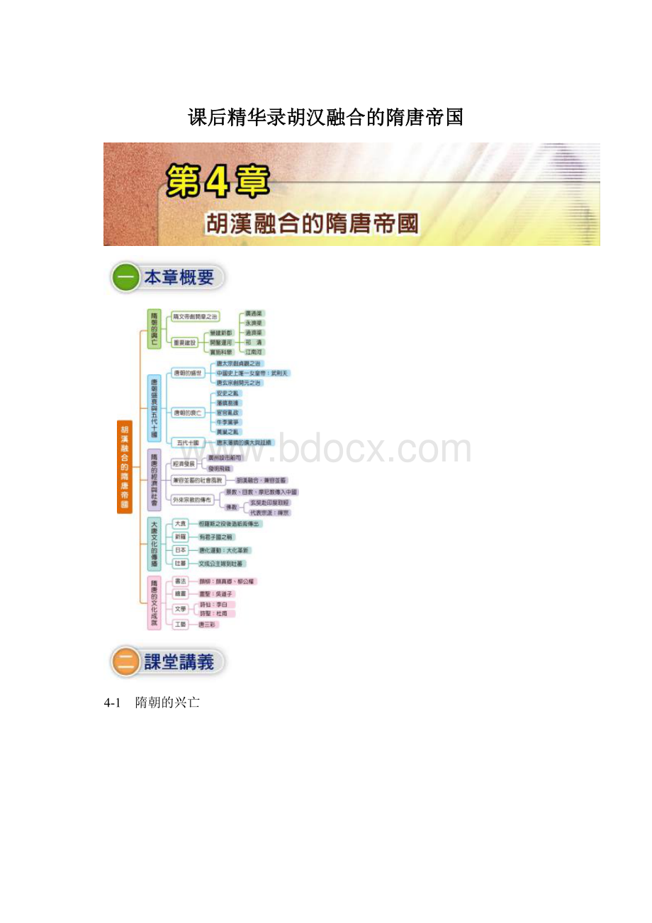 课后精华录胡汉融合的隋唐帝国.docx_第1页