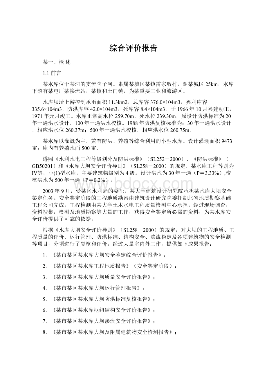 综合评价报告Word格式.docx