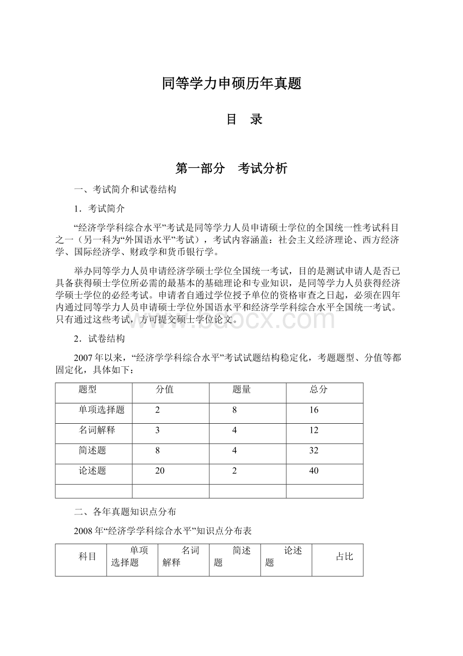 同等学力申硕历年真题.docx