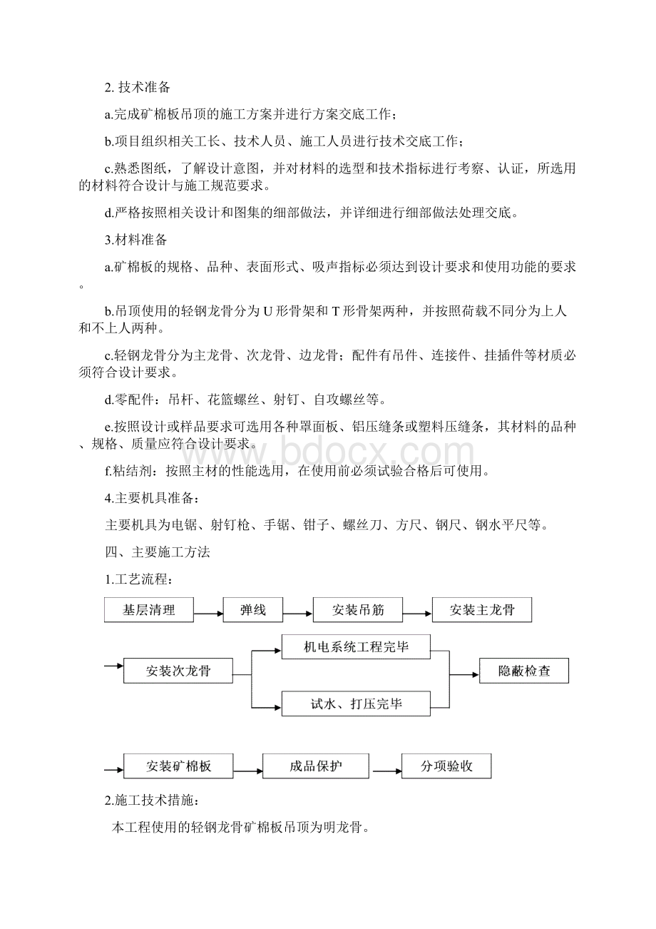 矿棉板吊顶施工方案93170.docx_第3页