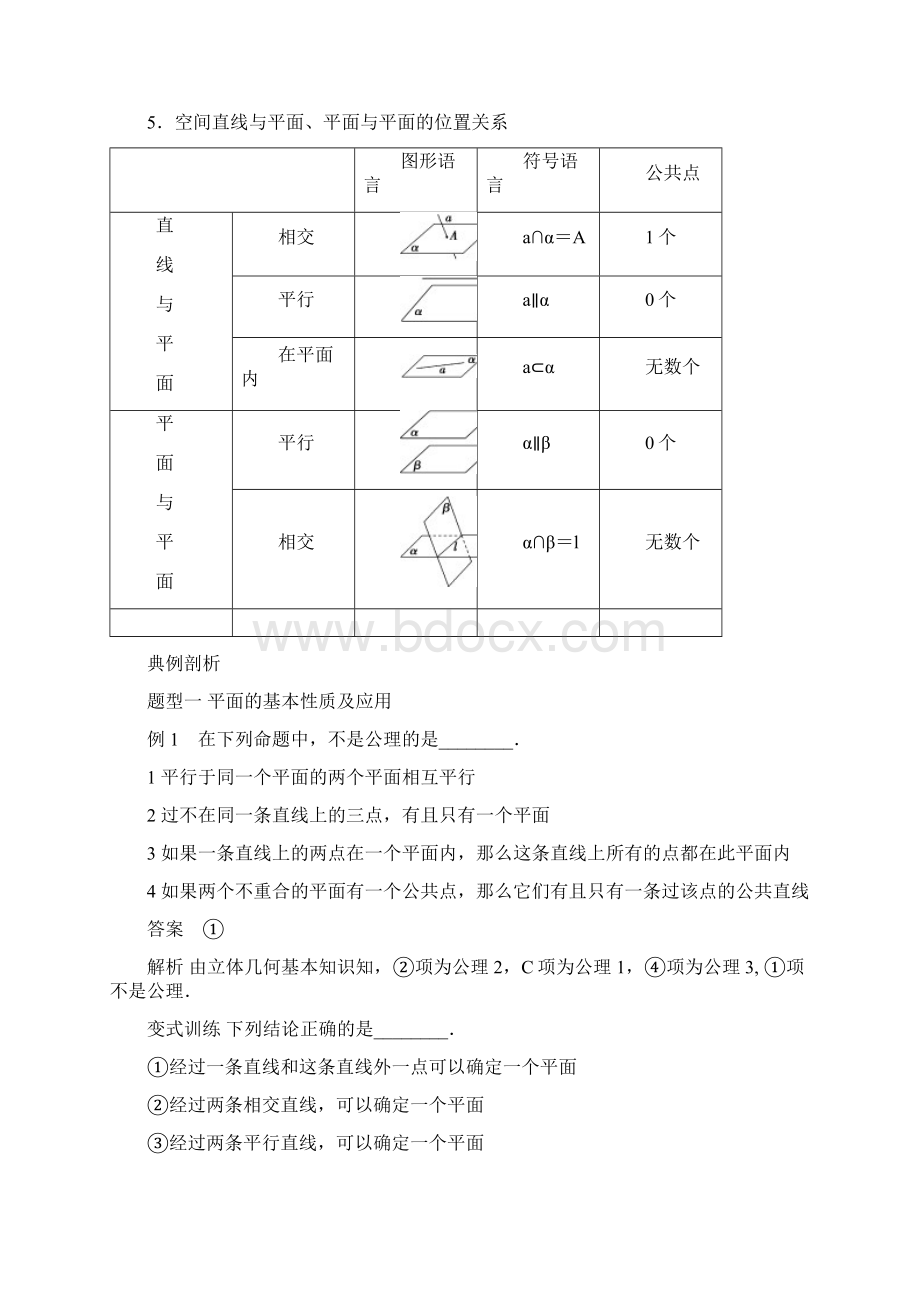 考点33 空间点直线平面之间的位置关系Word下载.docx_第2页