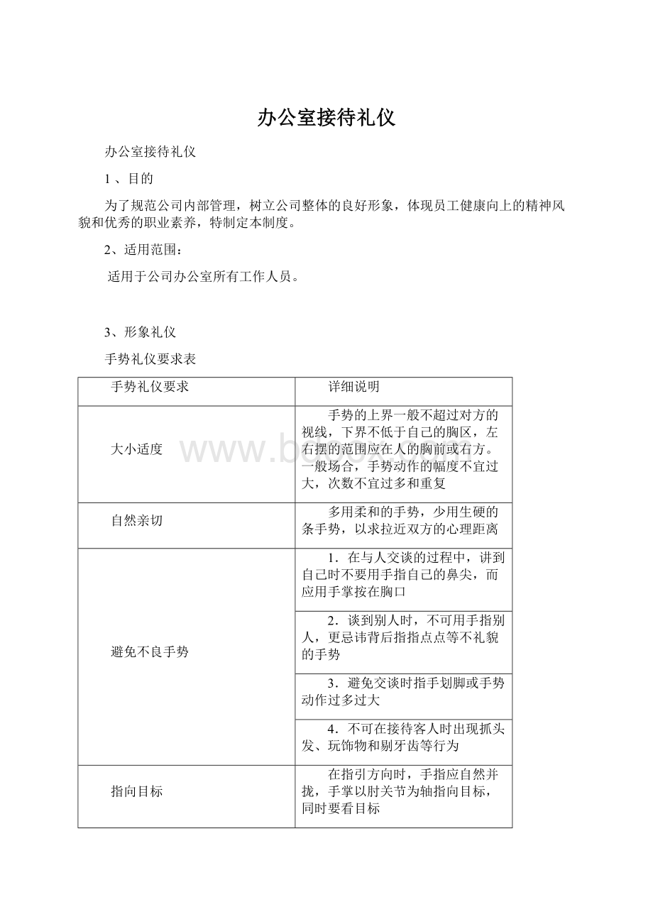 办公室接待礼仪.docx