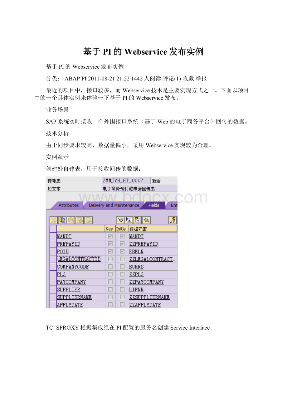 基于PI的Webservice发布实例Word下载.docx