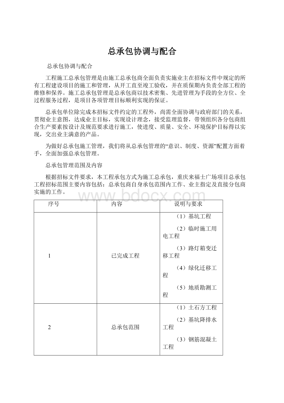 总承包协调与配合Word格式.docx_第1页