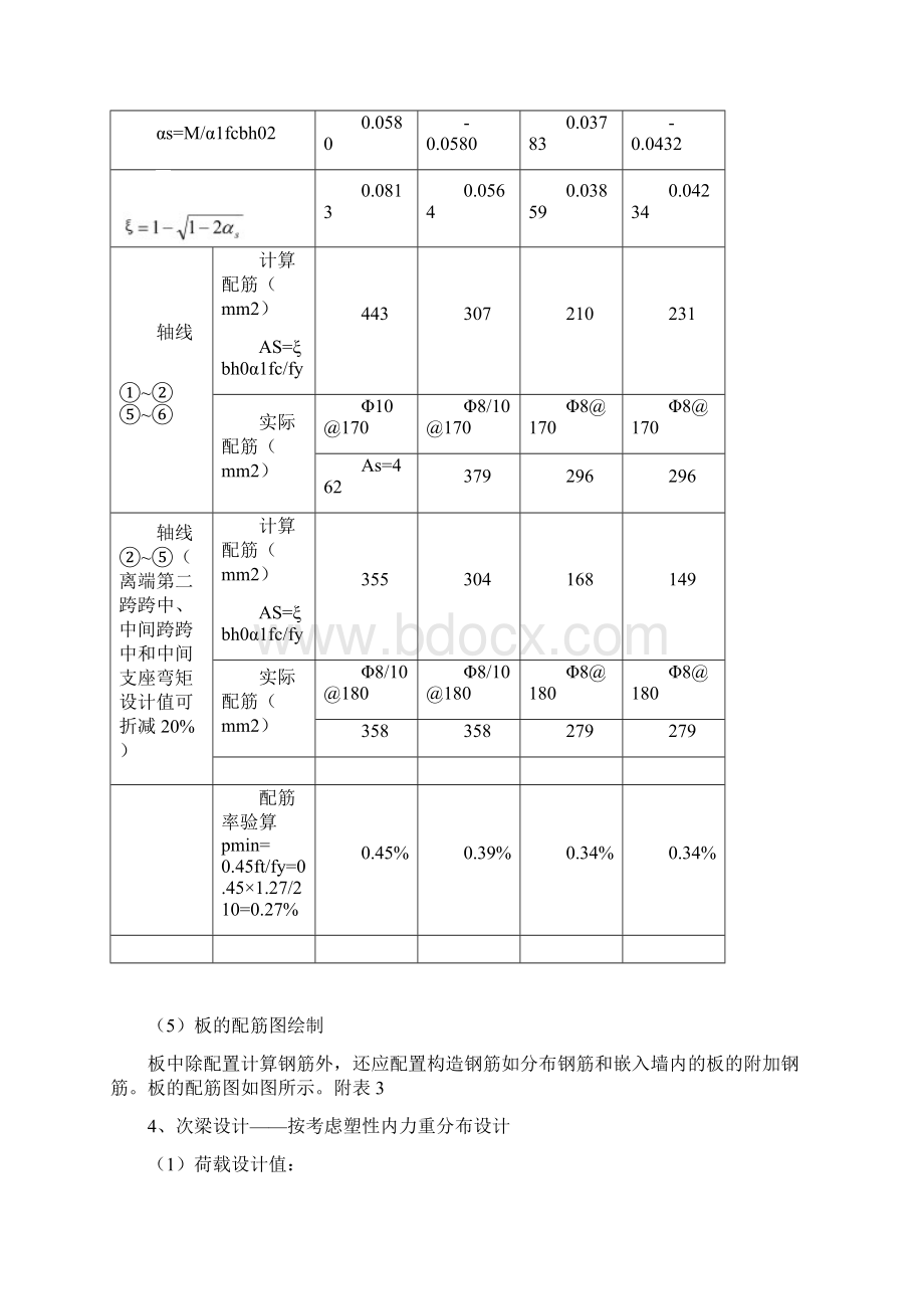 钢筋混凝土单向板肋梁楼盖课程设计计算书11.docx_第3页