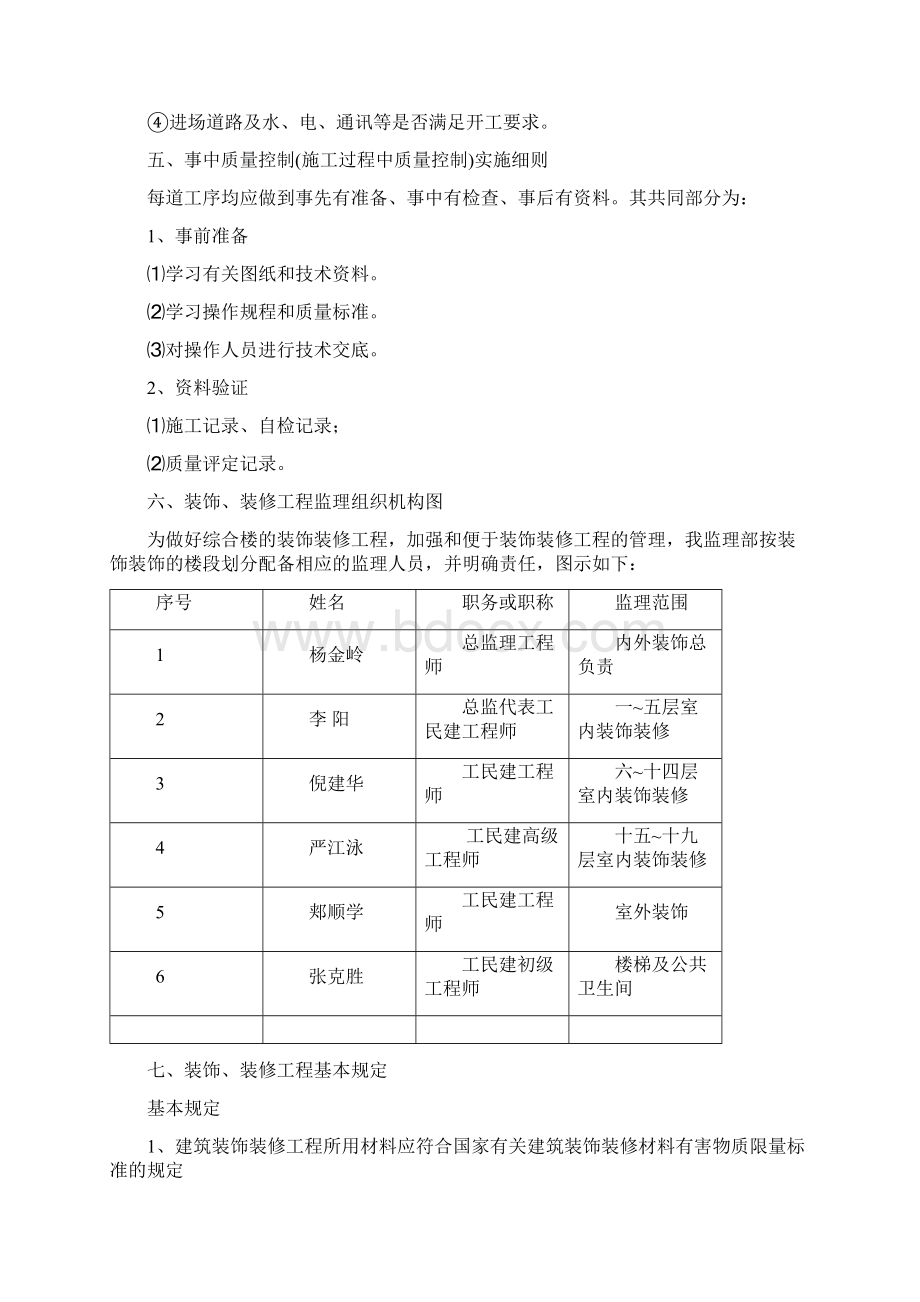 办公楼装饰装修工程监理实施细则鲁班奖工程.docx_第2页