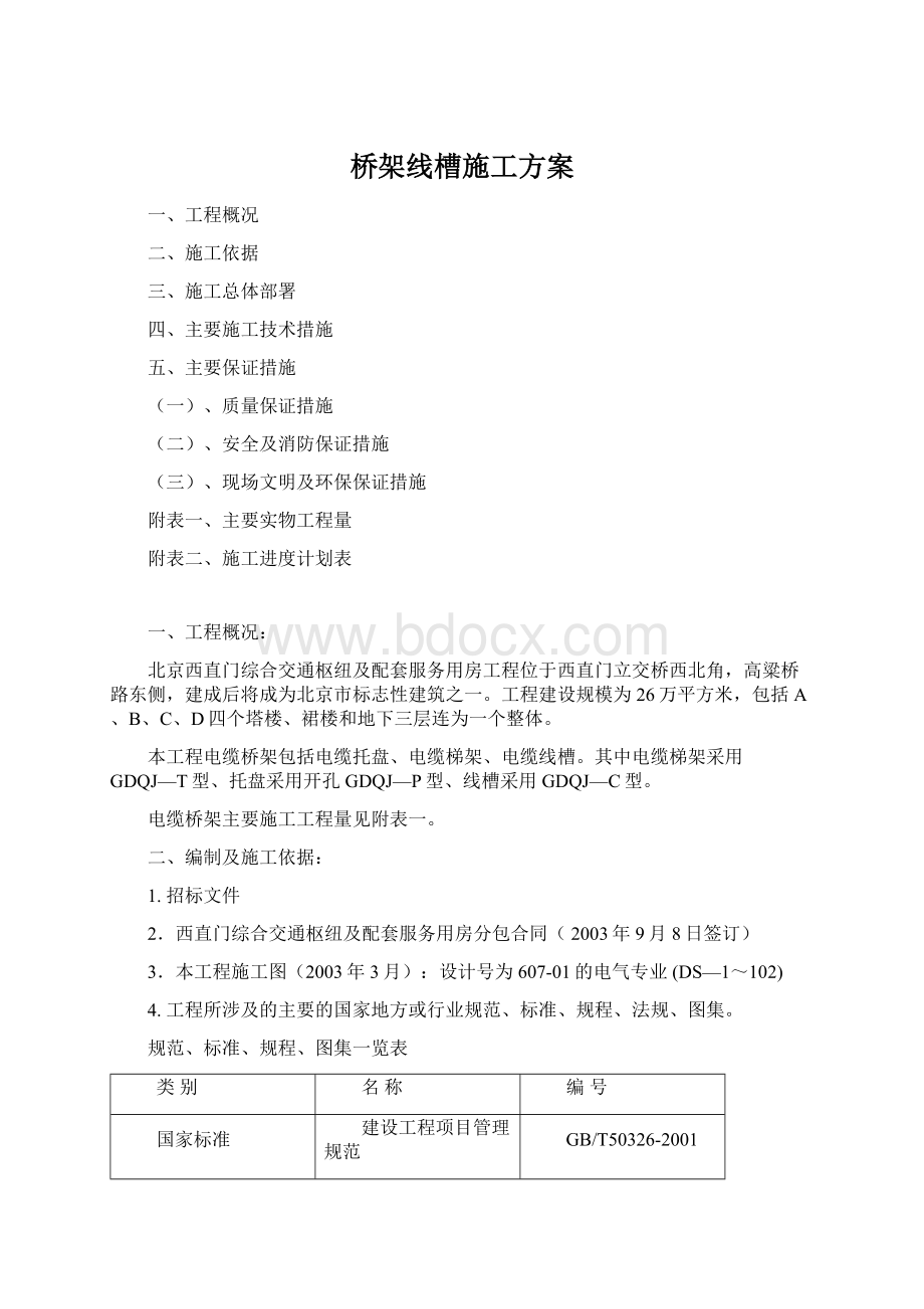 桥架线槽施工方案Word格式文档下载.docx_第1页