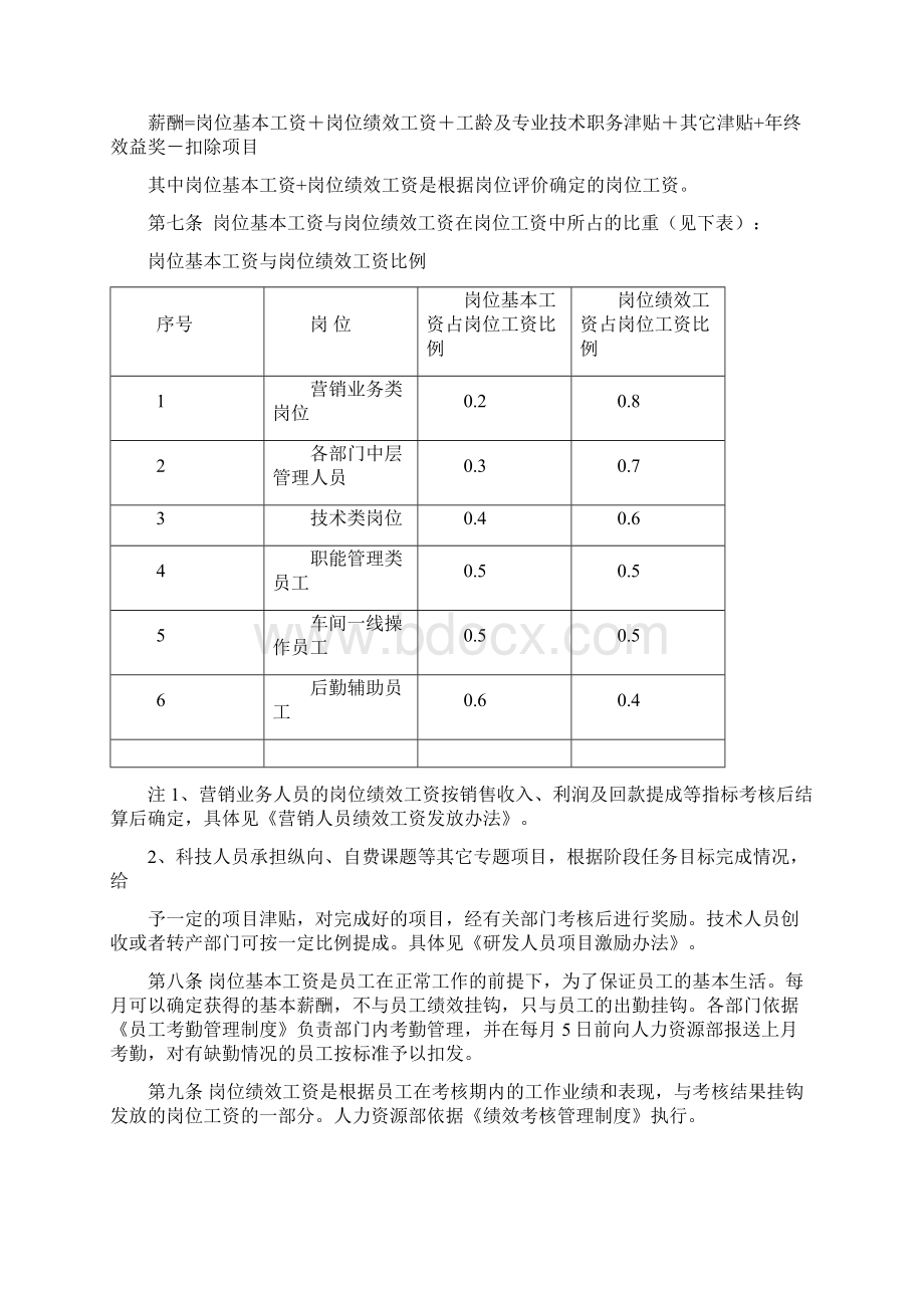 企业薪酬管理制度案例Word下载.docx_第2页