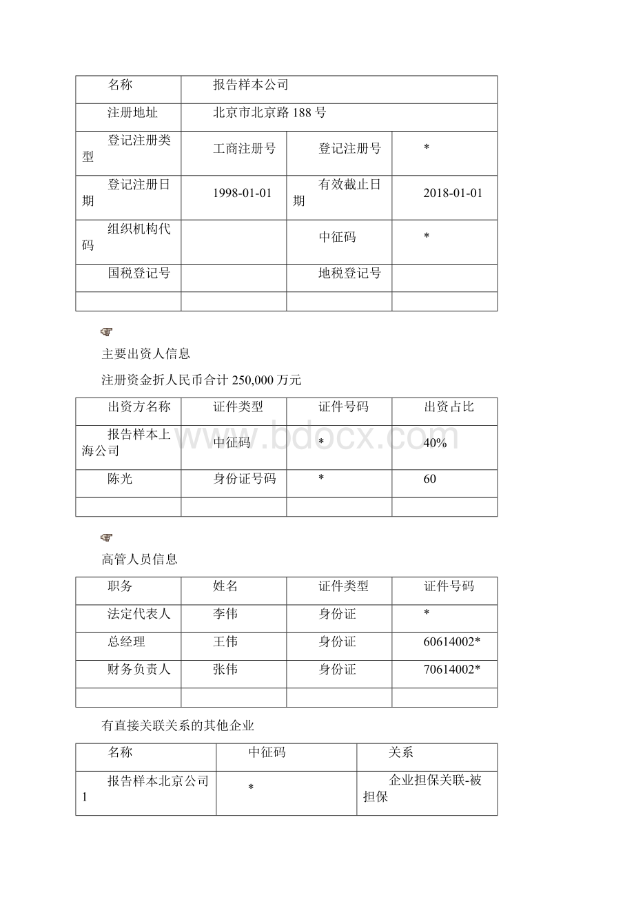 征信报告模板Word文档格式.docx_第2页