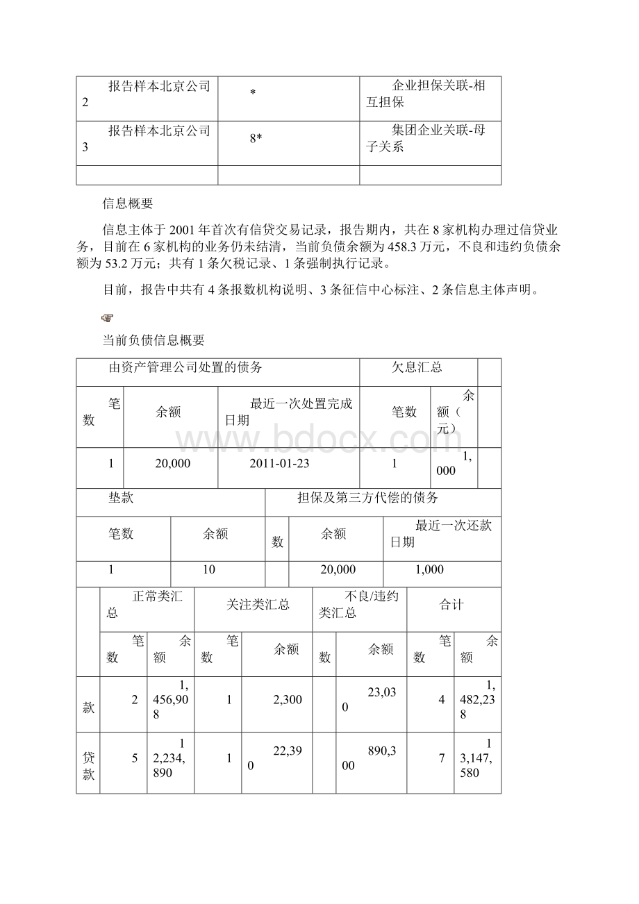 征信报告模板Word文档格式.docx_第3页