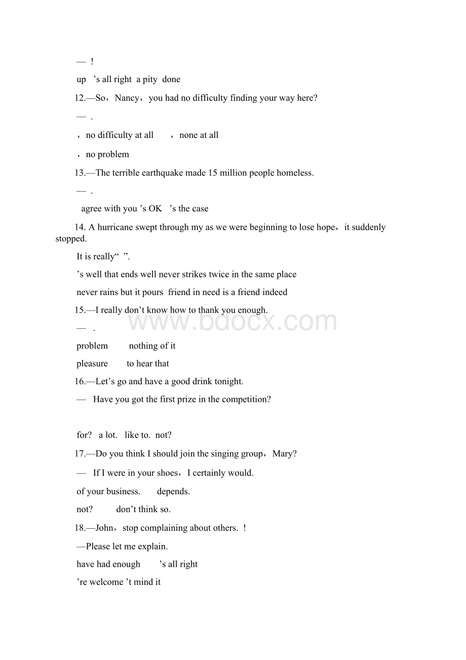 高考英语情景交际题100道含答案.docx_第3页