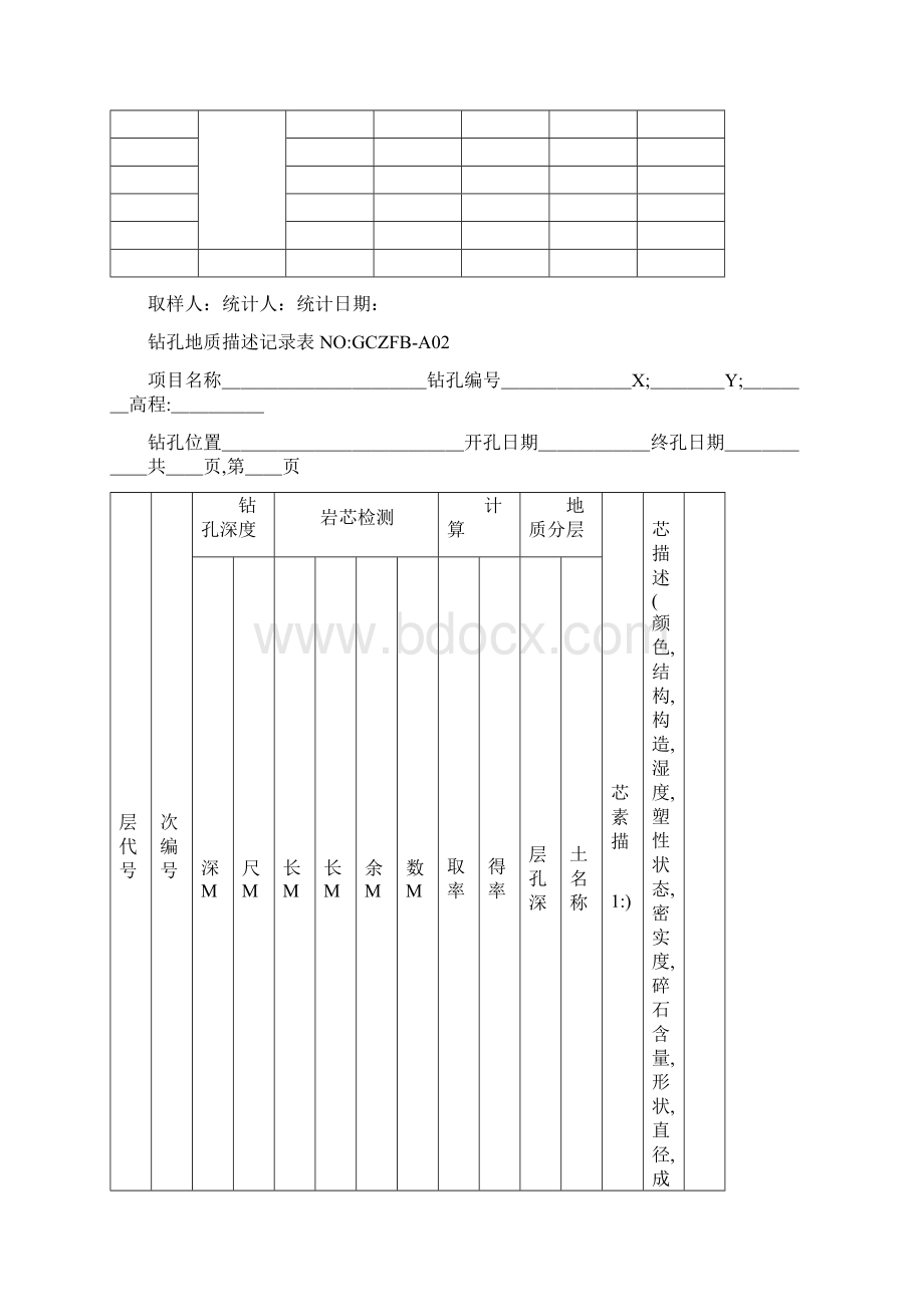 地质勘探原始记录表格.docx_第2页