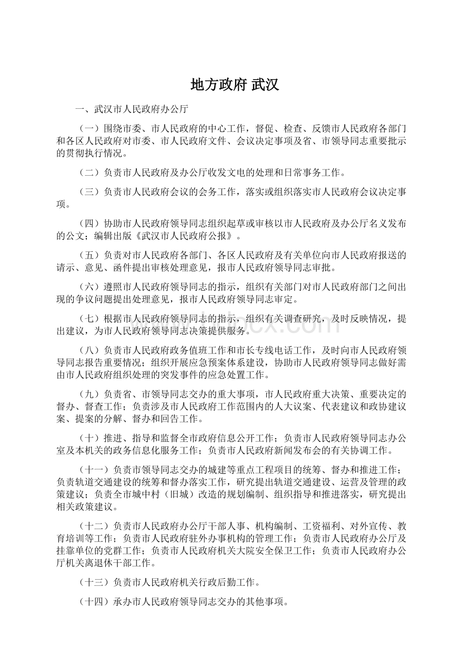 地方政府 武汉Word文档格式.docx