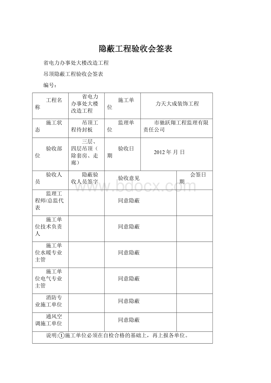 隐蔽工程验收会签表Word文件下载.docx_第1页