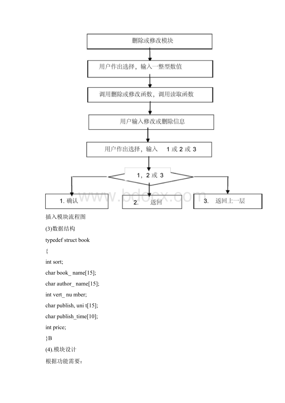 大一C语言课程设计图书信息管理系统Word文件下载.docx_第3页