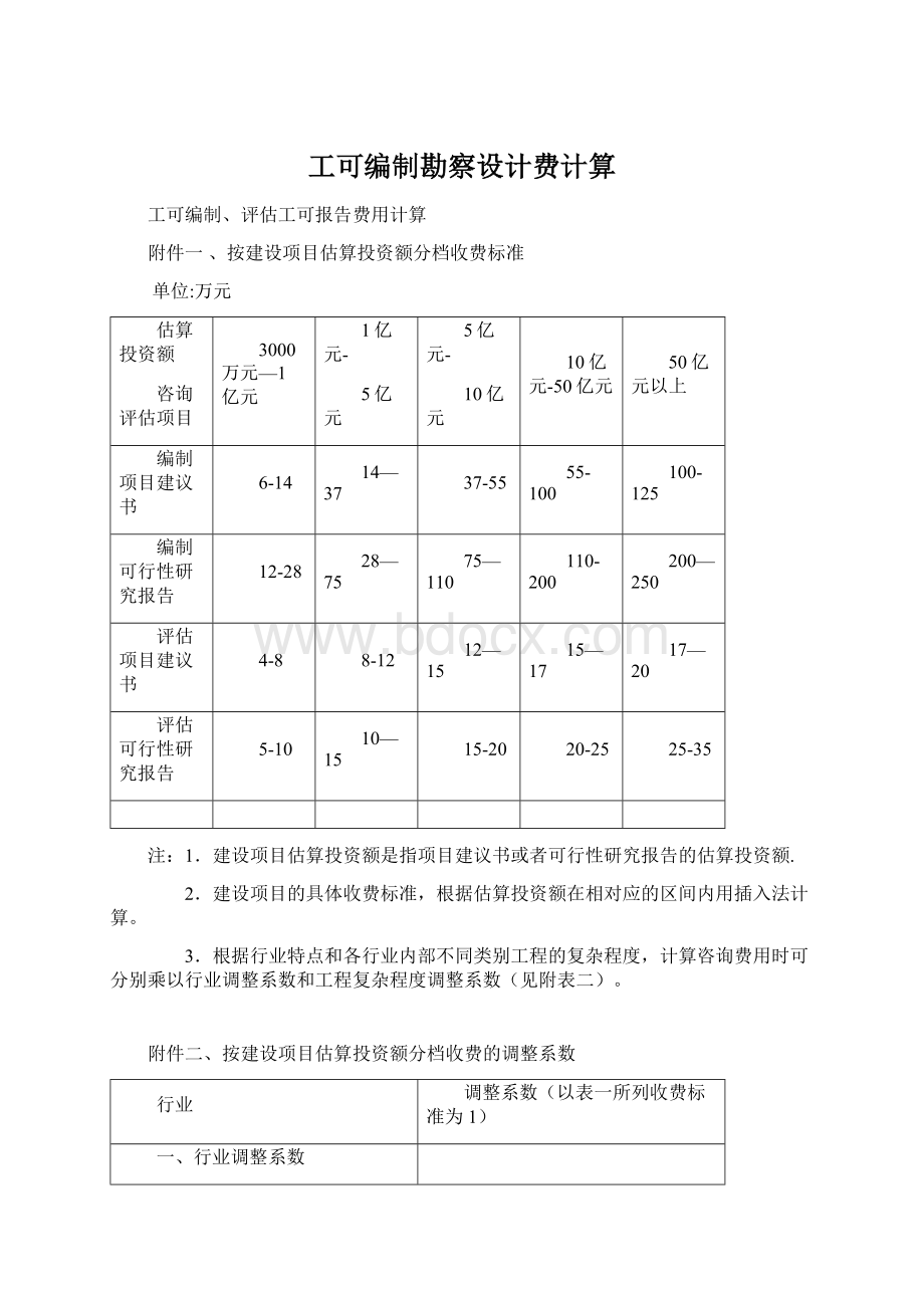 工可编制勘察设计费计算.docx_第1页