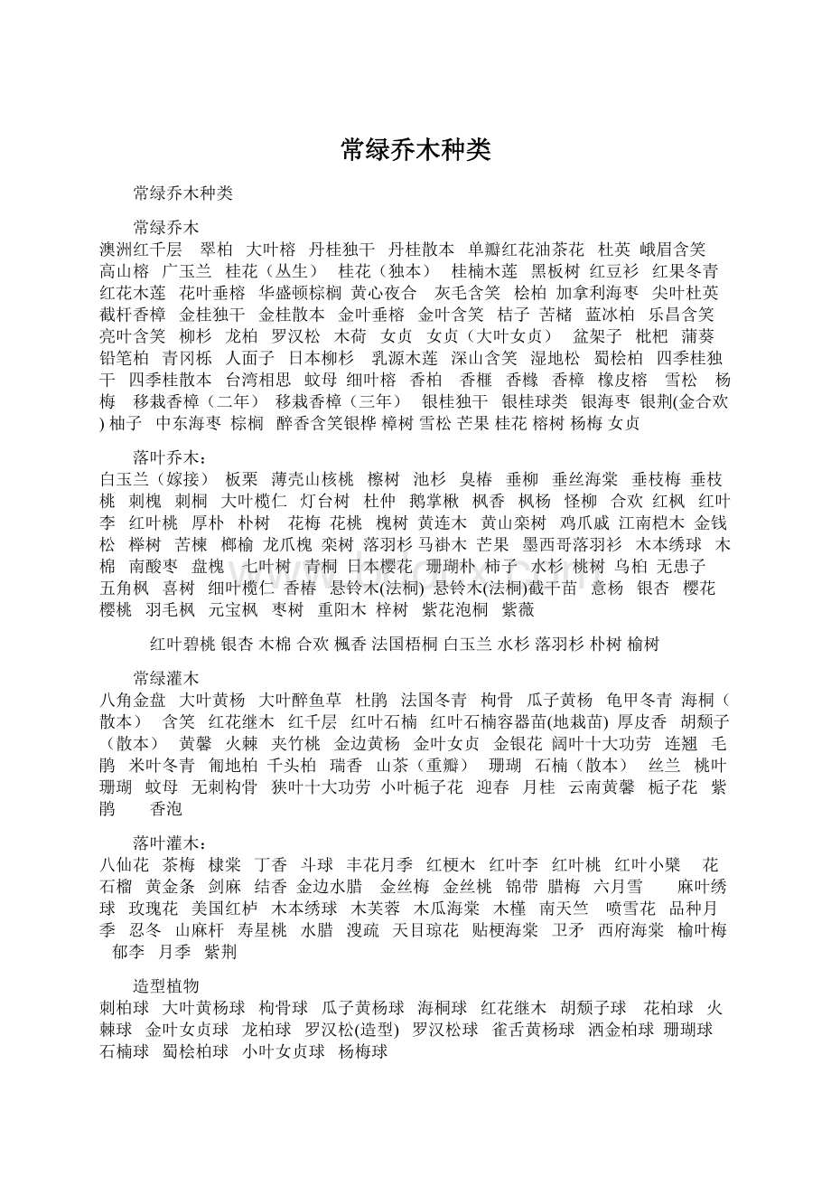 常绿乔木种类.docx_第1页