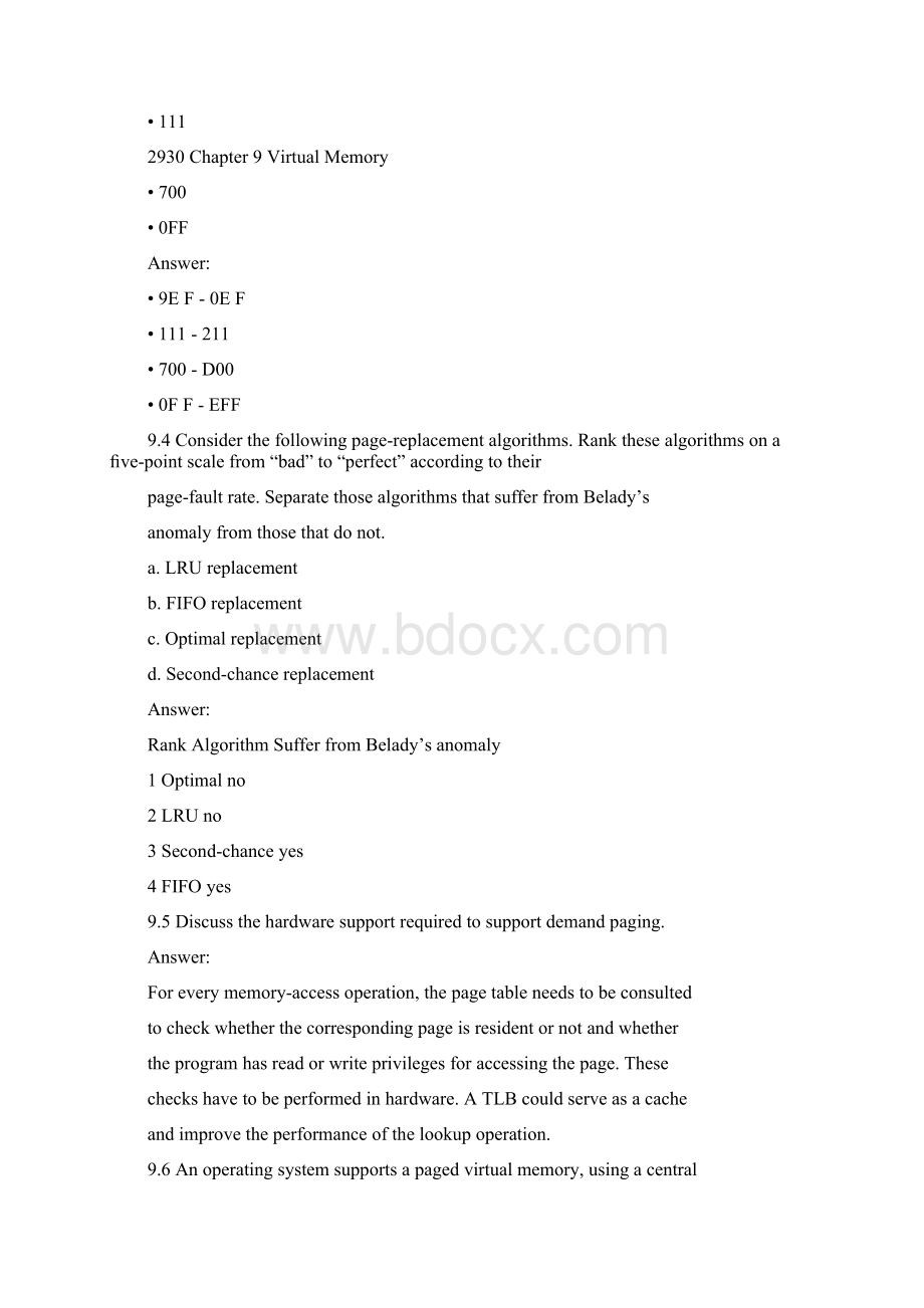 操作系统第九版部分课后作业习题答案分析解析Word格式文档下载.docx_第2页