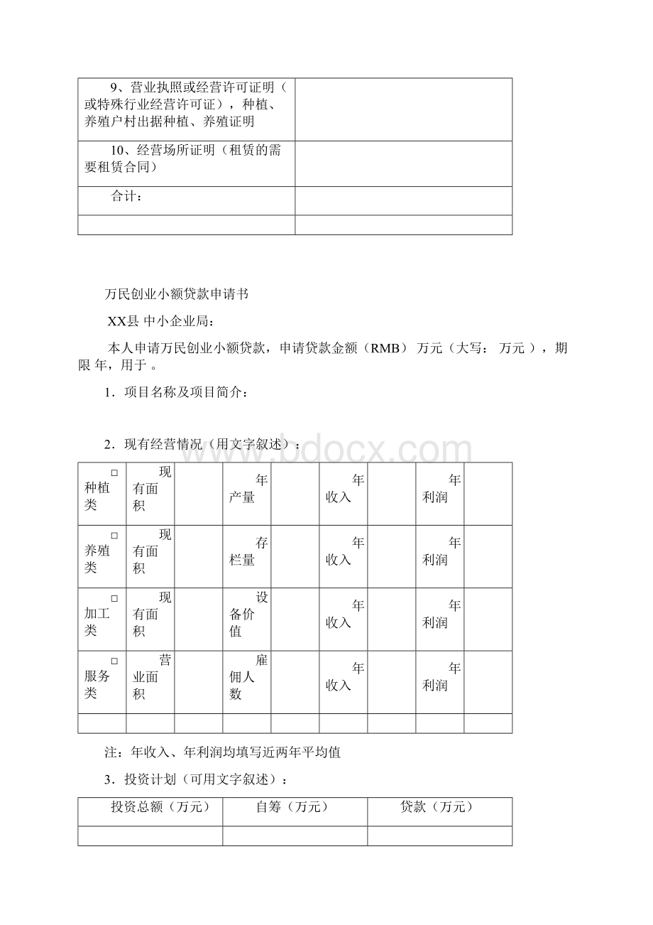 支持万民创业小额贷款申请材料.docx_第2页