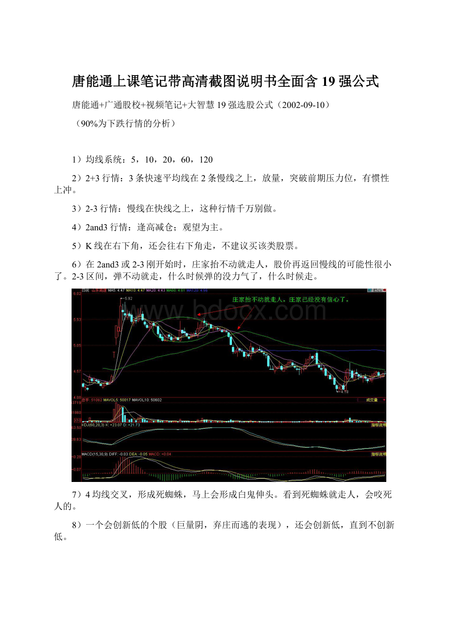 唐能通上课笔记带高清截图说明书全面含19强公式.docx