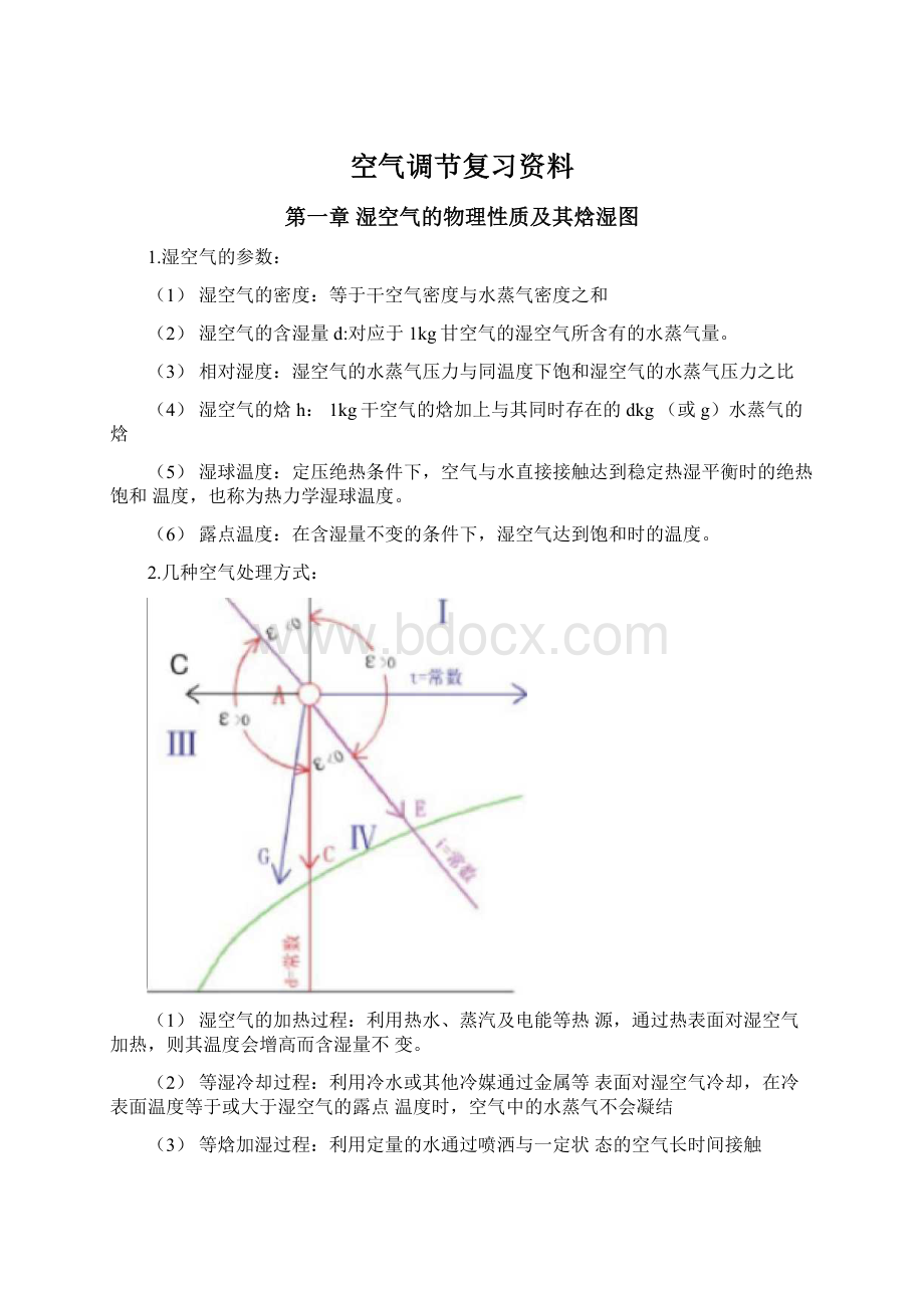 空气调节复习资料.docx