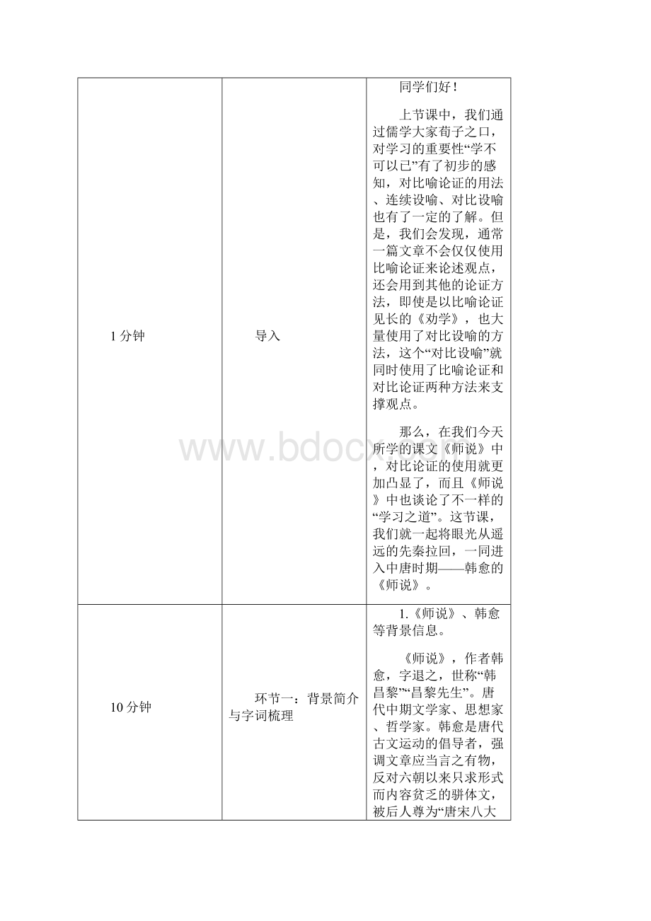 学年统编版必修上册《师说》《劝学》对比阅读 教学设计Word文档格式.docx_第2页