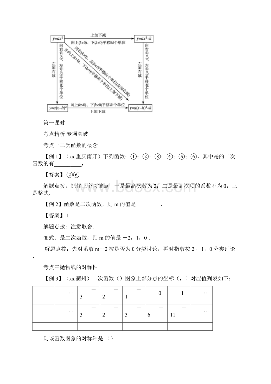 中考数学一轮复习第三章函数及其图象第5节二次函数的图象和性质试题.docx_第3页