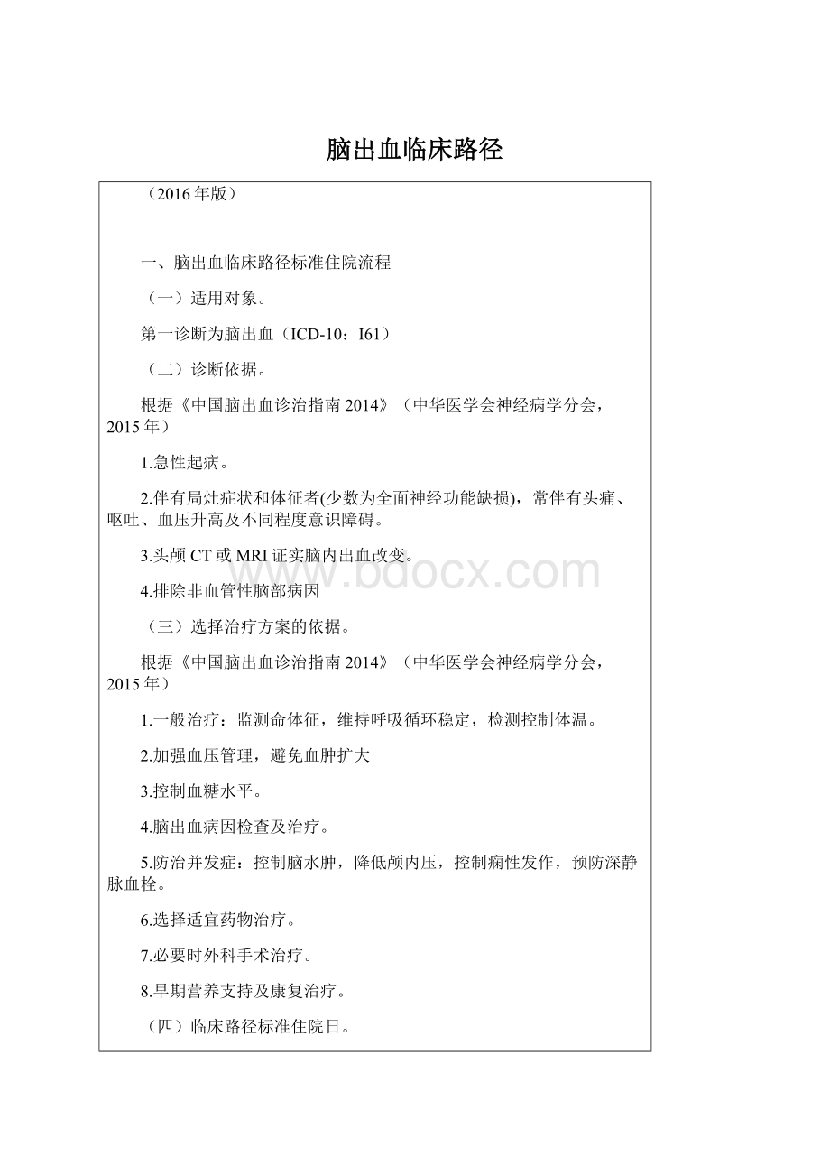 脑出血临床路径Word格式文档下载.docx_第1页