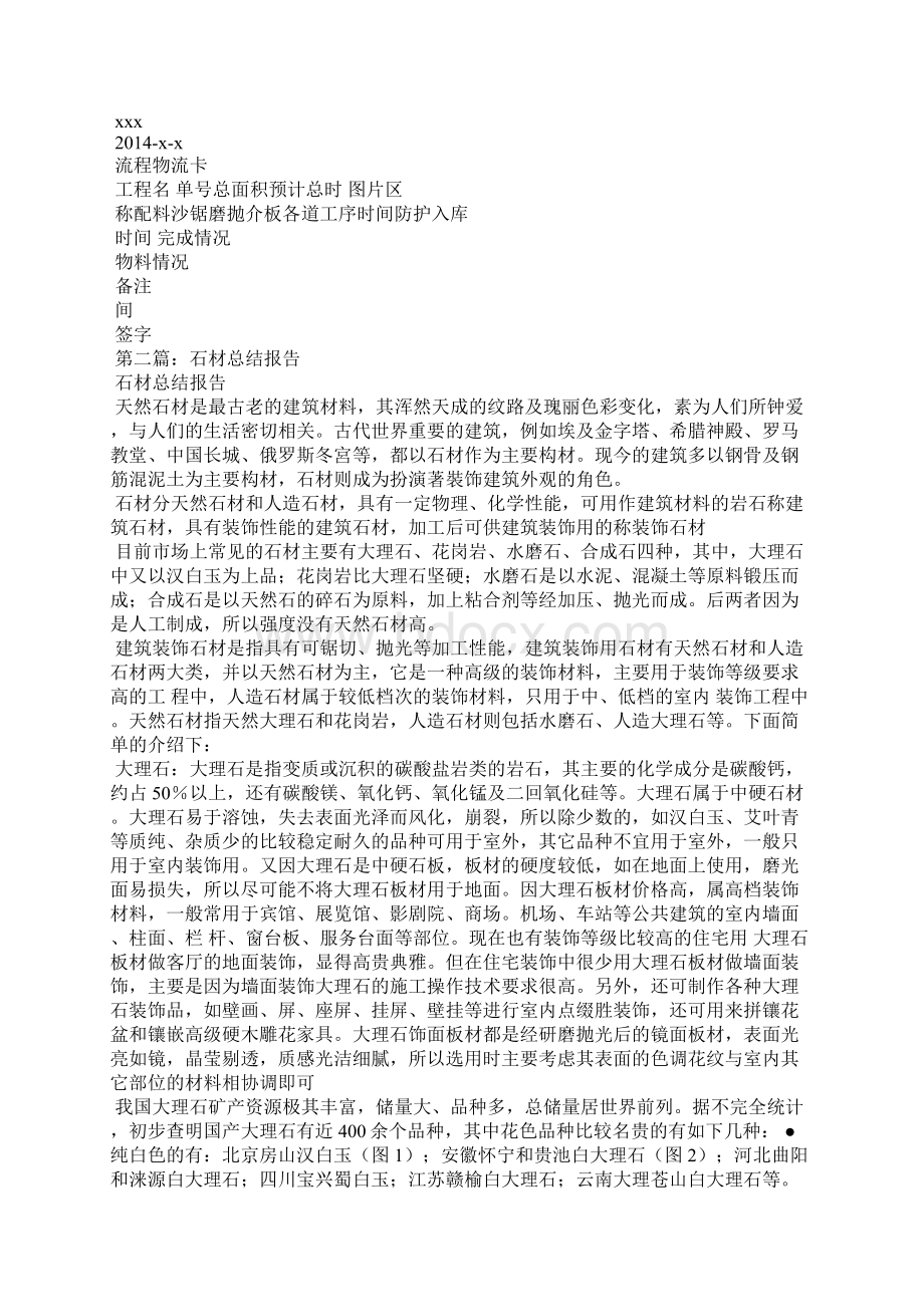 石材销售工作总结精选多篇文档格式.docx_第2页