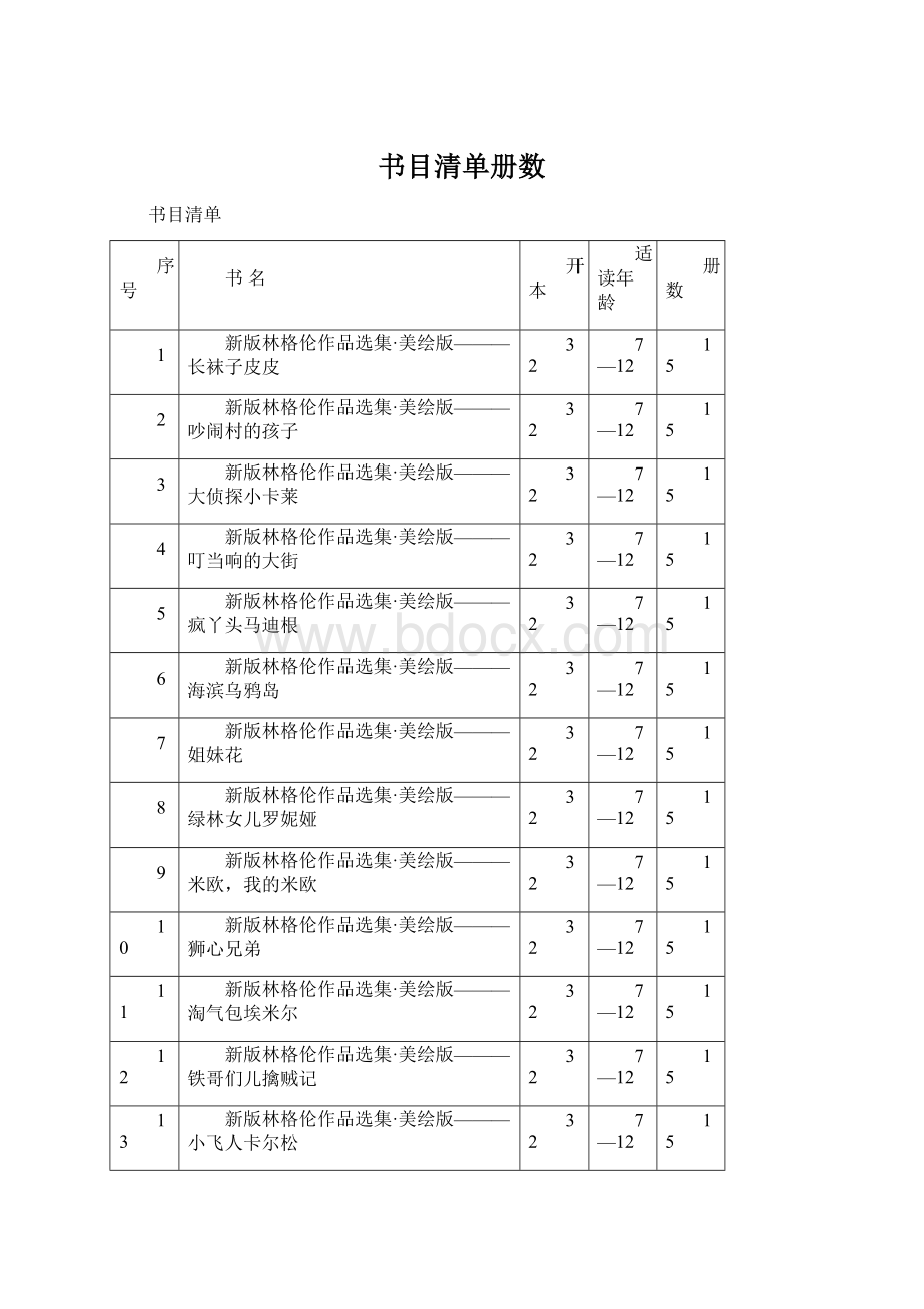 书目清单册数.docx