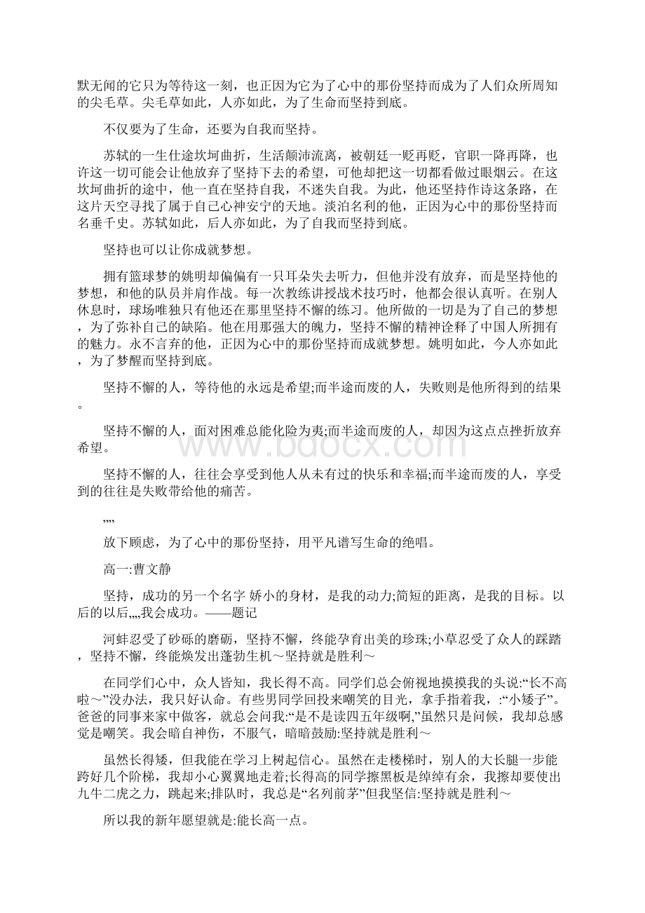 关于坚持的作文700 关于坚持的作文700字.docx_第2页