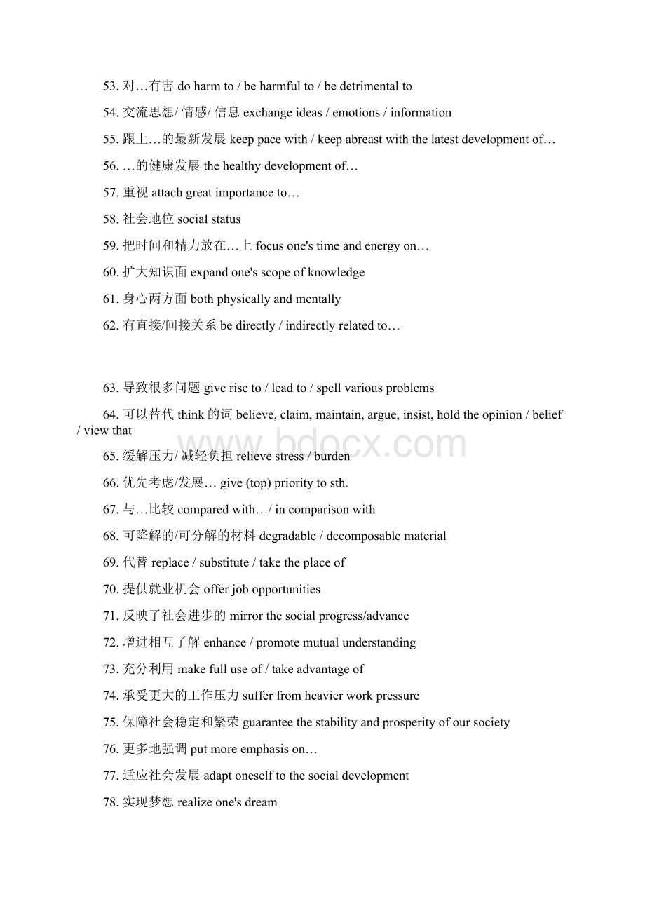 四六级加分句子短语+考试心得Word文件下载.docx_第3页