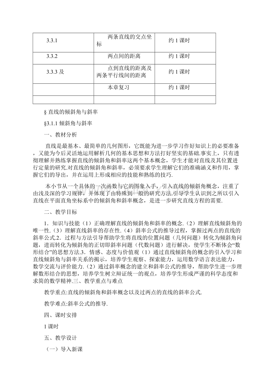 高中数学教案之直线的倾斜角与斜率Word下载.docx_第2页