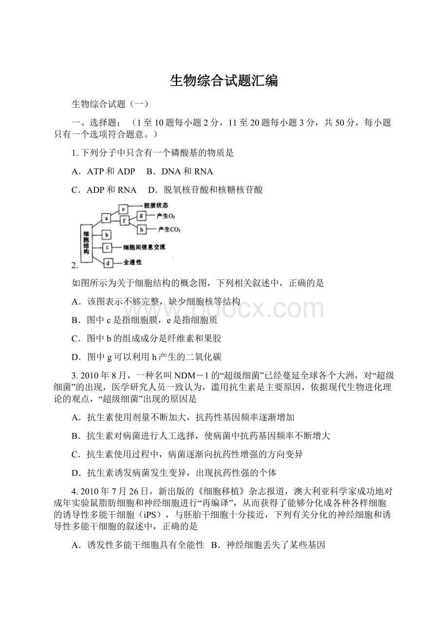 生物综合试题汇编.docx